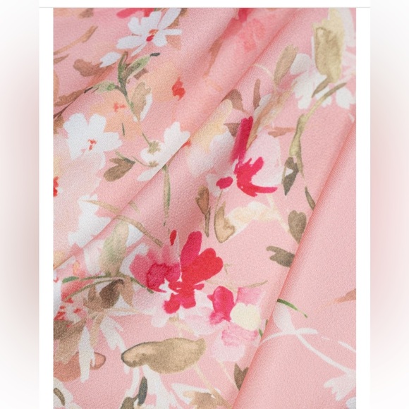 NWT Sofia the Label - Amelie High Neck Satin Dress - Pink Blossom - 12/L - Picture 4 of 9